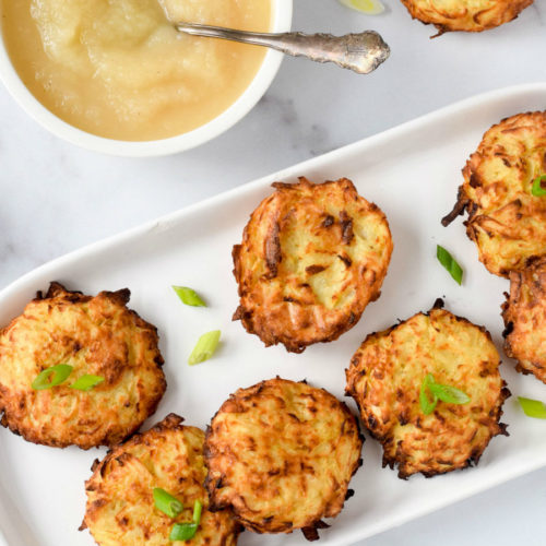 how to air-fry latkes