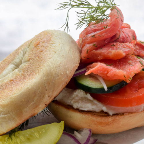 vegan lox and bagel